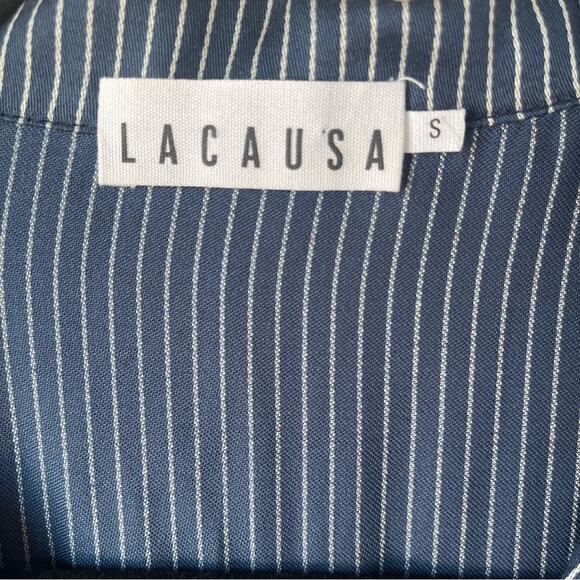 Lacausa Pinstripe Jumpsuit Size Small NWT - Picture 4 of 5